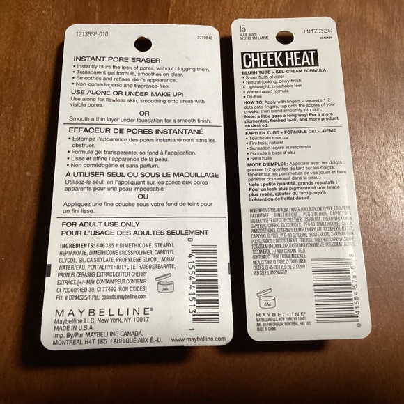 Maybelline Baby Skin Instant Pore Eraser 010 & Cheek Heat Gel-Cream Blush 15 - Picture 6 of 7